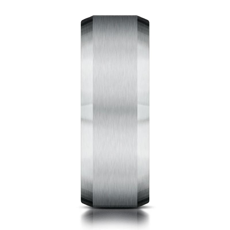 Men&#39;s Grey Satin Finish Band in Tantalum, 7MM – Image 3 of 3