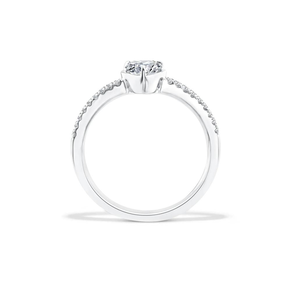Lab Grown Diamond Heart Center Promise Ring in 10K White Gold (1/2 ct. tw.) – Image 2 of 4