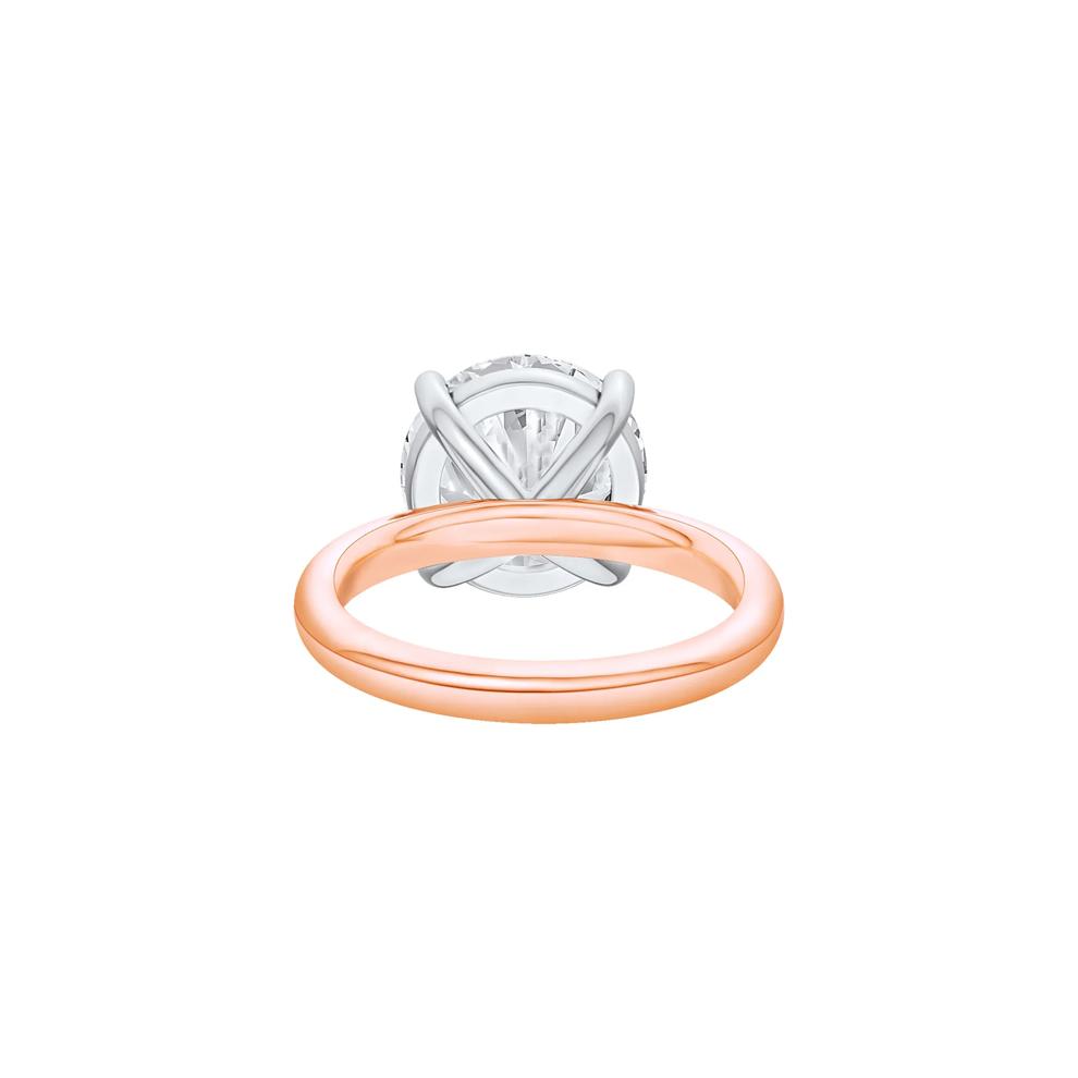 Lab Grown Diamond Round Solitaire Ring in 14K Rose &amp; White Gold (6 ct.) – Image 4 of 4