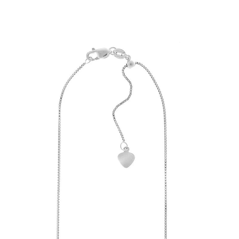 Adjustable Box Chain in Sterling Silver, 22&quot; – Image 2 of 4