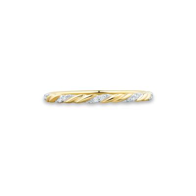 Diamond Accent Twist Band in 10K Yellow Gold