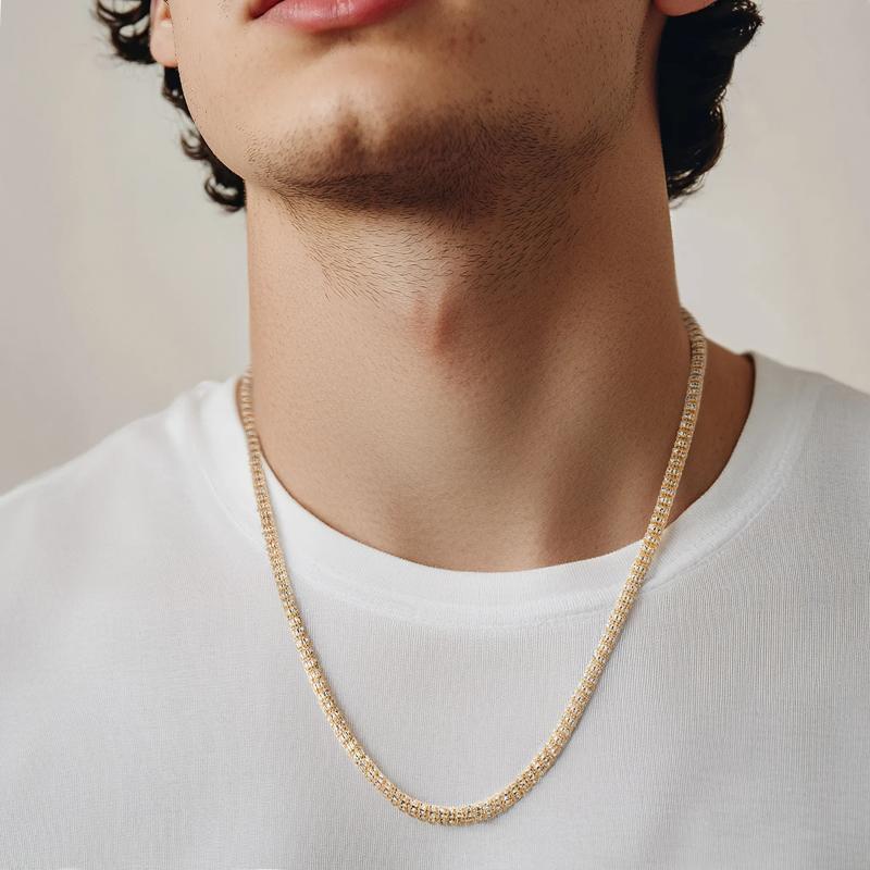 Iced Chain in 10K Yellow Gold, 4.25MM, 22&quot; – Image 3 of 3