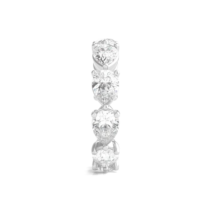 Pear-Cut Diamond Eternity Band in Platinum &#40;5 ct. tw.&#41; – Image 3 of 3