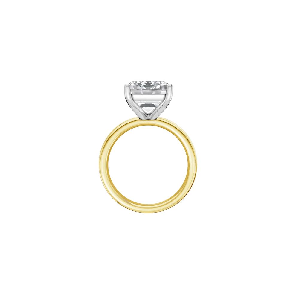 Lab Grown Diamond Emerald-Cut Solitaire Ring in 14K Yellow &amp; White Gold (8 ct.) – Image 2 of 4