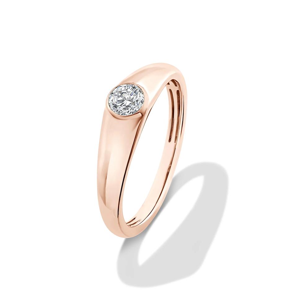 Lab Grown Diamond Round Promise Ring in 10K Rose Gold (1/3 ct. tw.) – Image 4 of 4