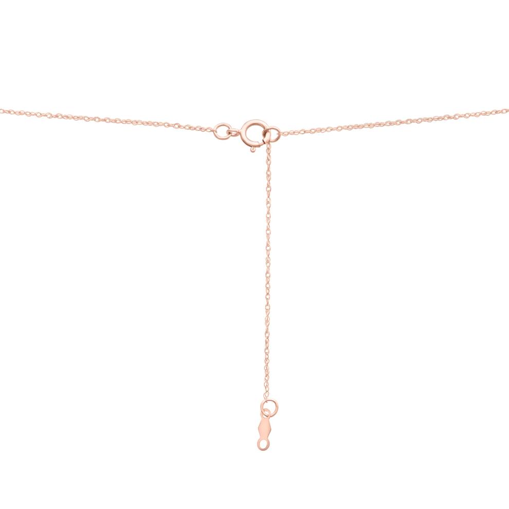Morganite and Diamond Halo Pendant in 10K Rose Gold (1/4 ct. tw.) – Image 4 of 4