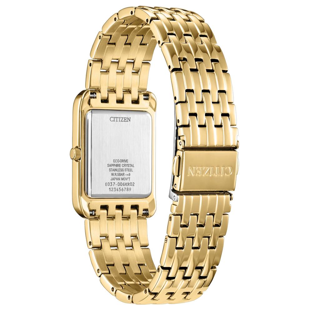 Men's Dress Classic Square Watch in Gold-Tone Stainless Steel – Image 3 of 3