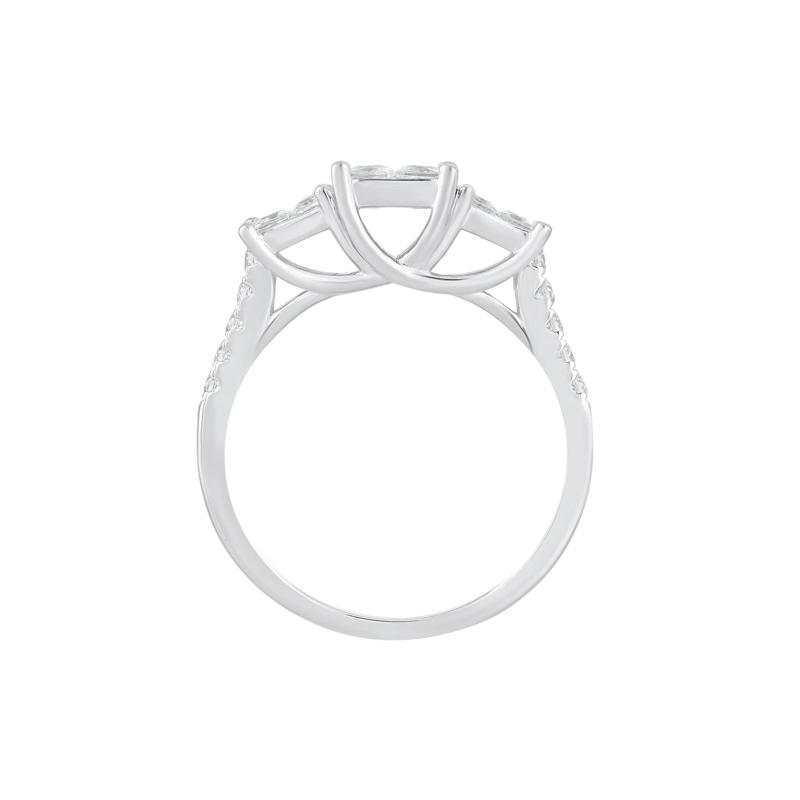 Diamond Princess-Cut Composite Ring in 10K White Gold &#40;1 ct. tw.&#41; – Image 2 of 3