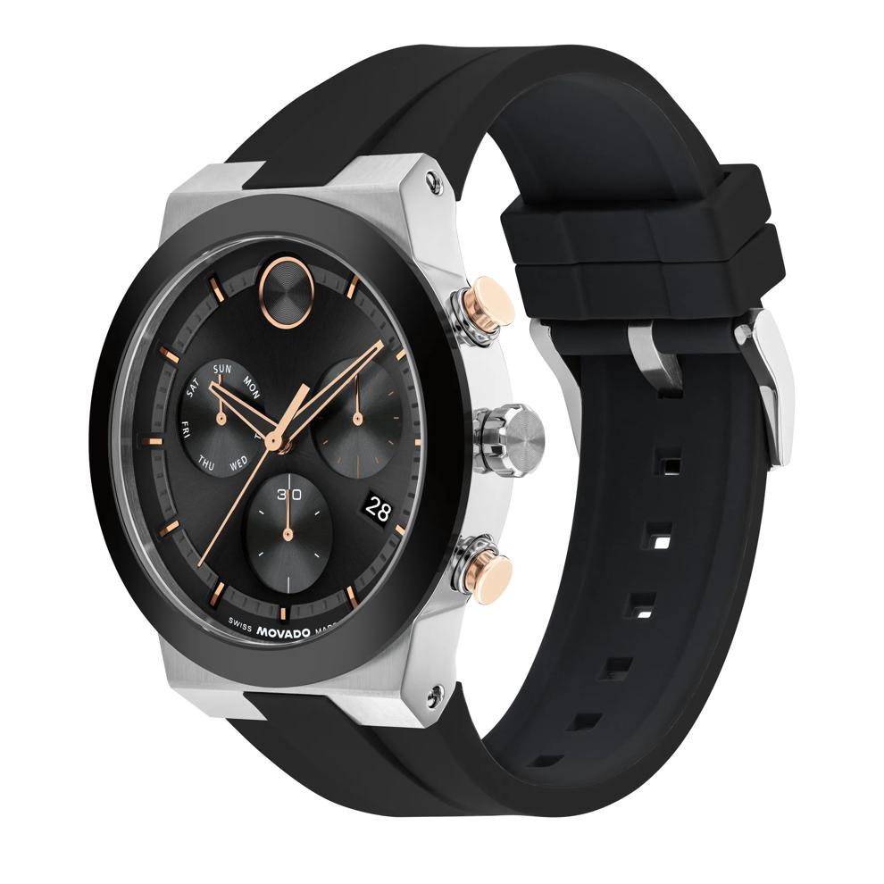Men's Bold Fusion Watch in Black Silicone Strap, 44MM – Image 2 of 3