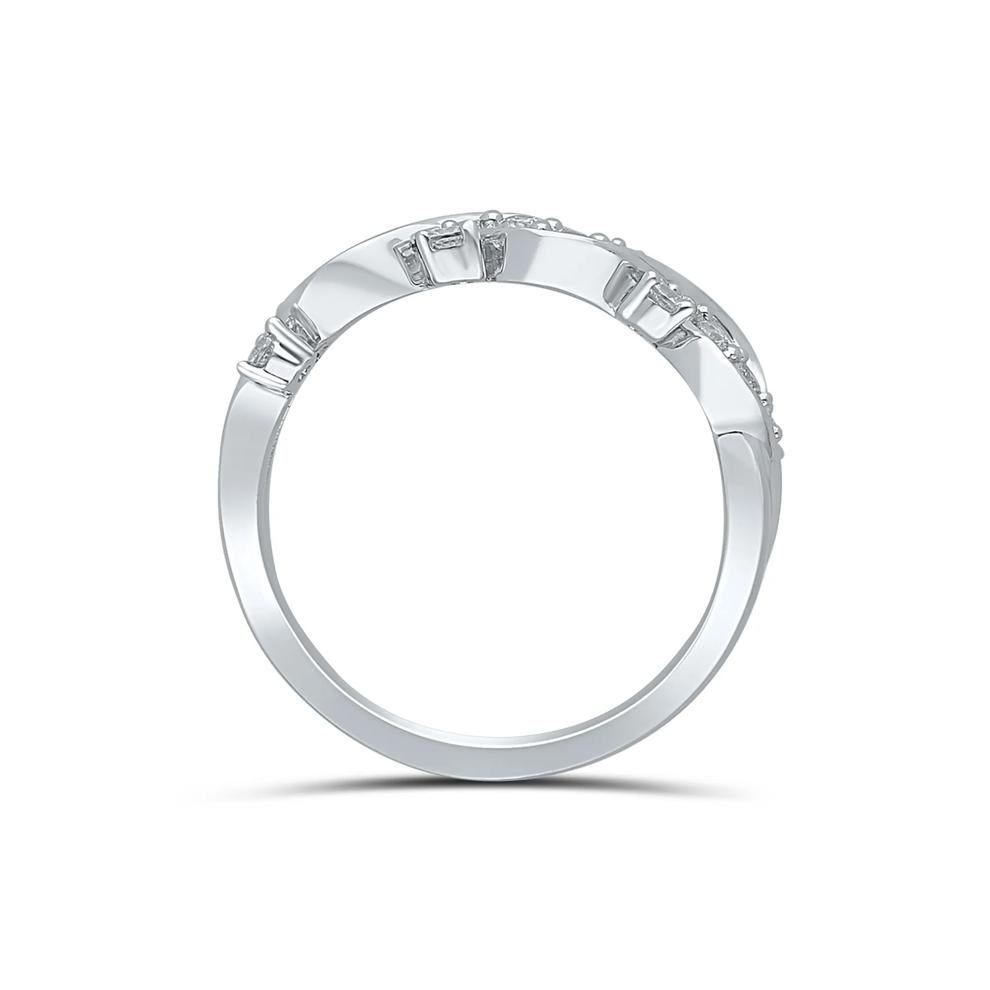 1/3 ct. tw. Diamond Twist Ring in 10K White Gold – Image 2 of 3