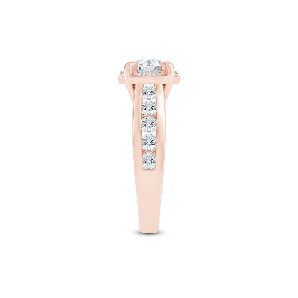 Round Diamond Engagement Ring with Channel-Set Diamond Band in 14K Rose Gold (2 ct. tw.) – Image 3 of 3