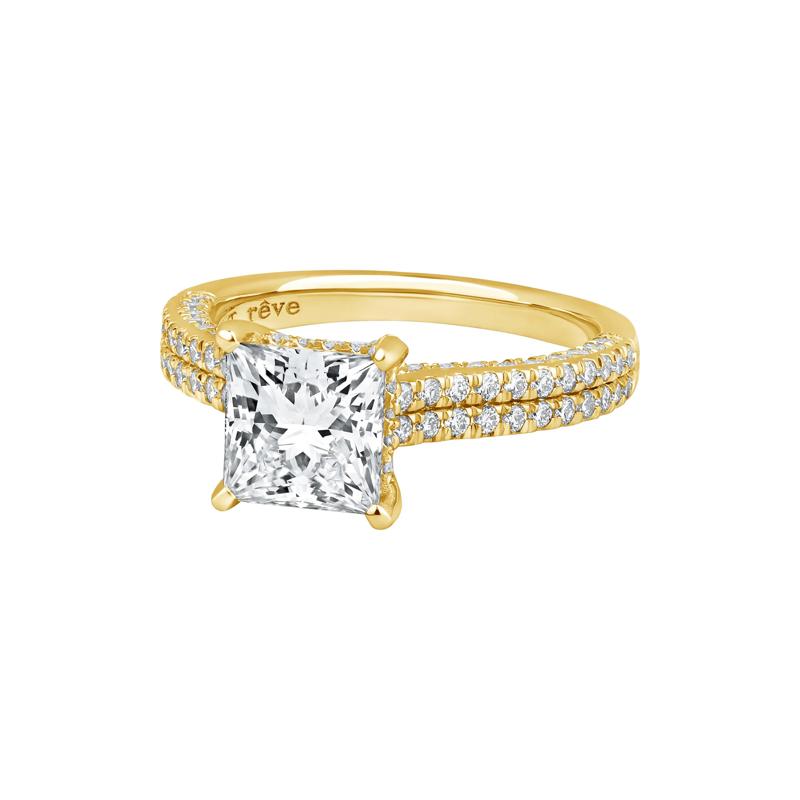 Morgan Lab Grown Diamond Engagement Ring in 14K Yellow Gold &#40;2 7/8 ct. tw.&#41; – Image 4 of 4