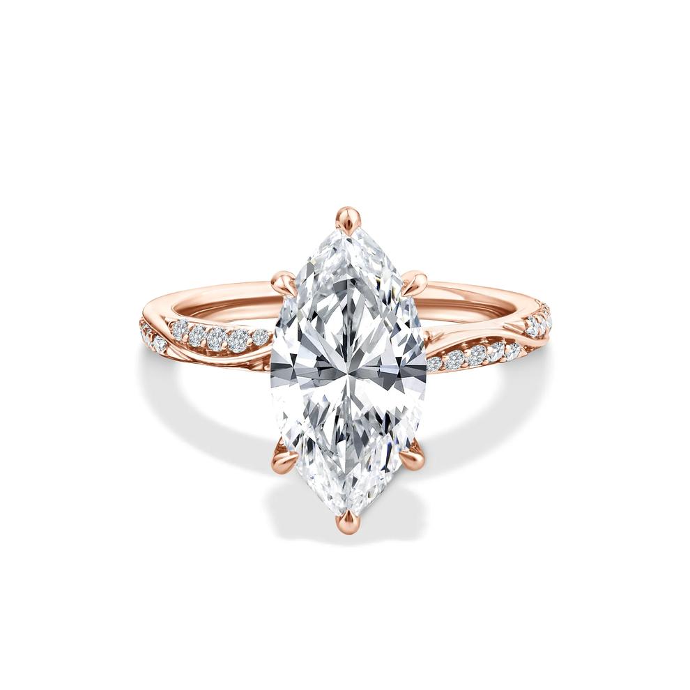Lab Grown Diamond Marquise Engagement Ring in 18K Rose Gold (3 1/5 ct. tw.) – Image 1 of 4