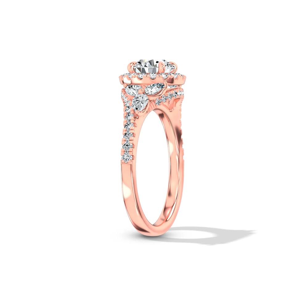 Lab Grown Diamond Round Bypass Engagement Ring in 14K Rose Gold (1 3/4 ct. tw.) – Image 3 of 4