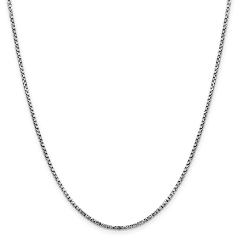 Box Chain in 14K White Gold, 24&quot; – Image 1 of 2