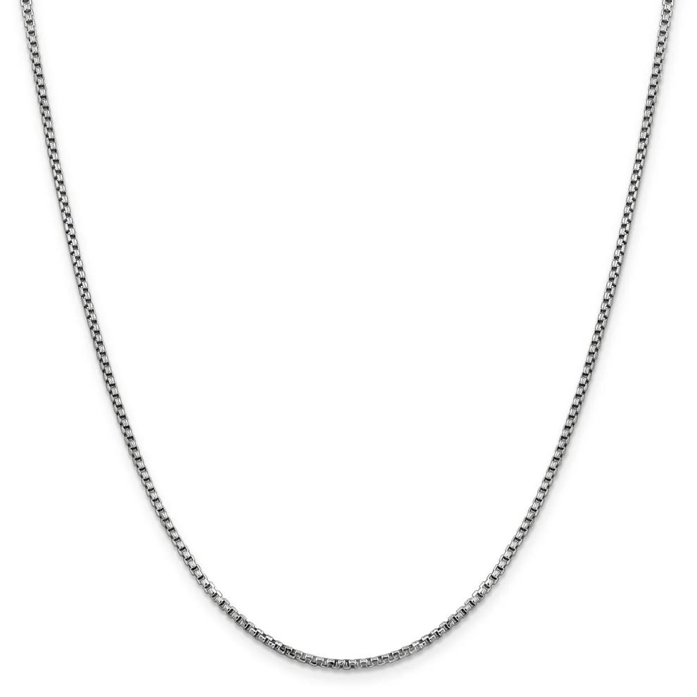 Box Chain in 14K White Gold, 24" – Image 1 of 2