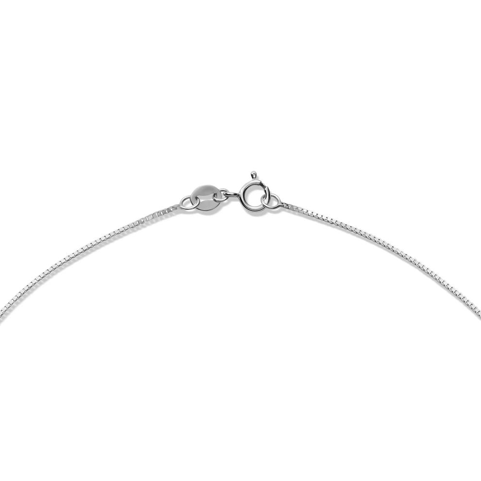Box Chain Necklace in 10K White Gold, 0.70mm, 16" – Image 3 of 5