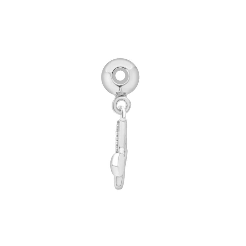 Diamond Accent Butterfly Bead Charm in Sterling Silver – Image 2 of 3