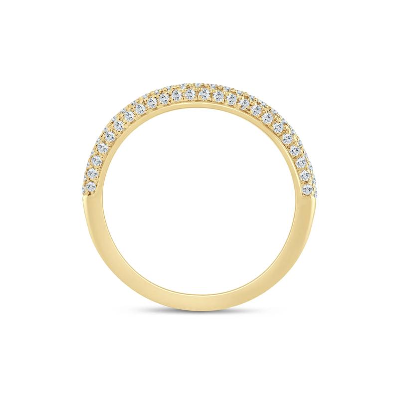 Lab Grown Diamond Pave Contour Band in 14K Yellow Gold (1/3 ct. tw.) – Image 2 of 3