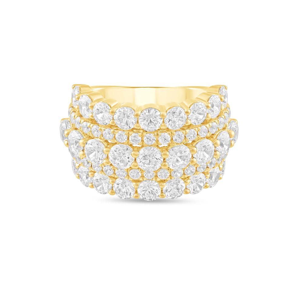 Diamond Multi-Row Band in 10K Yellow Gold (5 ct. tw.) – Image 1 of 4