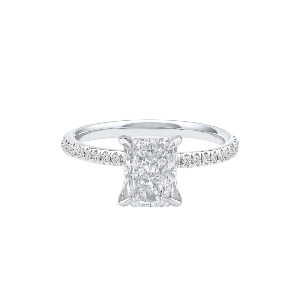 Anais Radiant-Cut Lab Grown Diamond Engagement Ring in 14K White Gold (2 1/4 ct. tw.) – Image 1 of 4