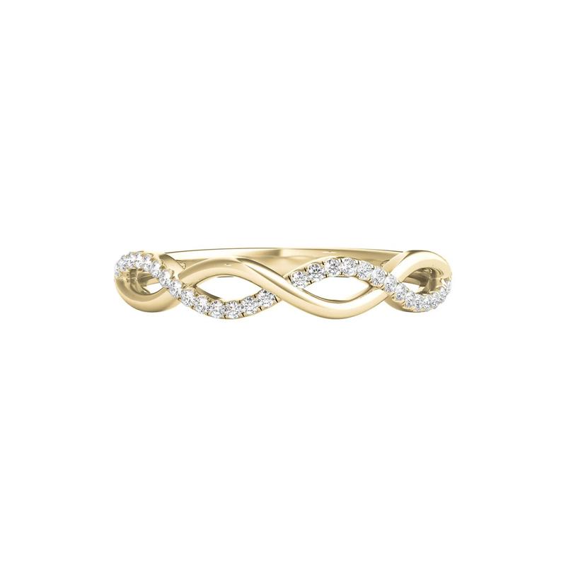 1/10 ct. tw. Diamond Infinity Ring in 10K Yellow Gold – Image 1 of 4
