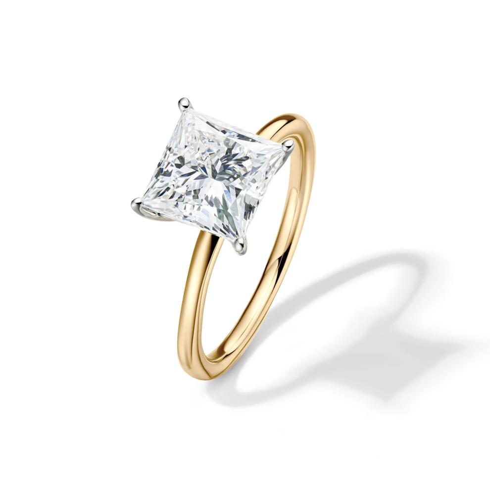 Lab Grown Diamond Princess-Cut Solitaire Engagement Ring in 14K Yellow Gold (3 ct.) – Image 4 of 4