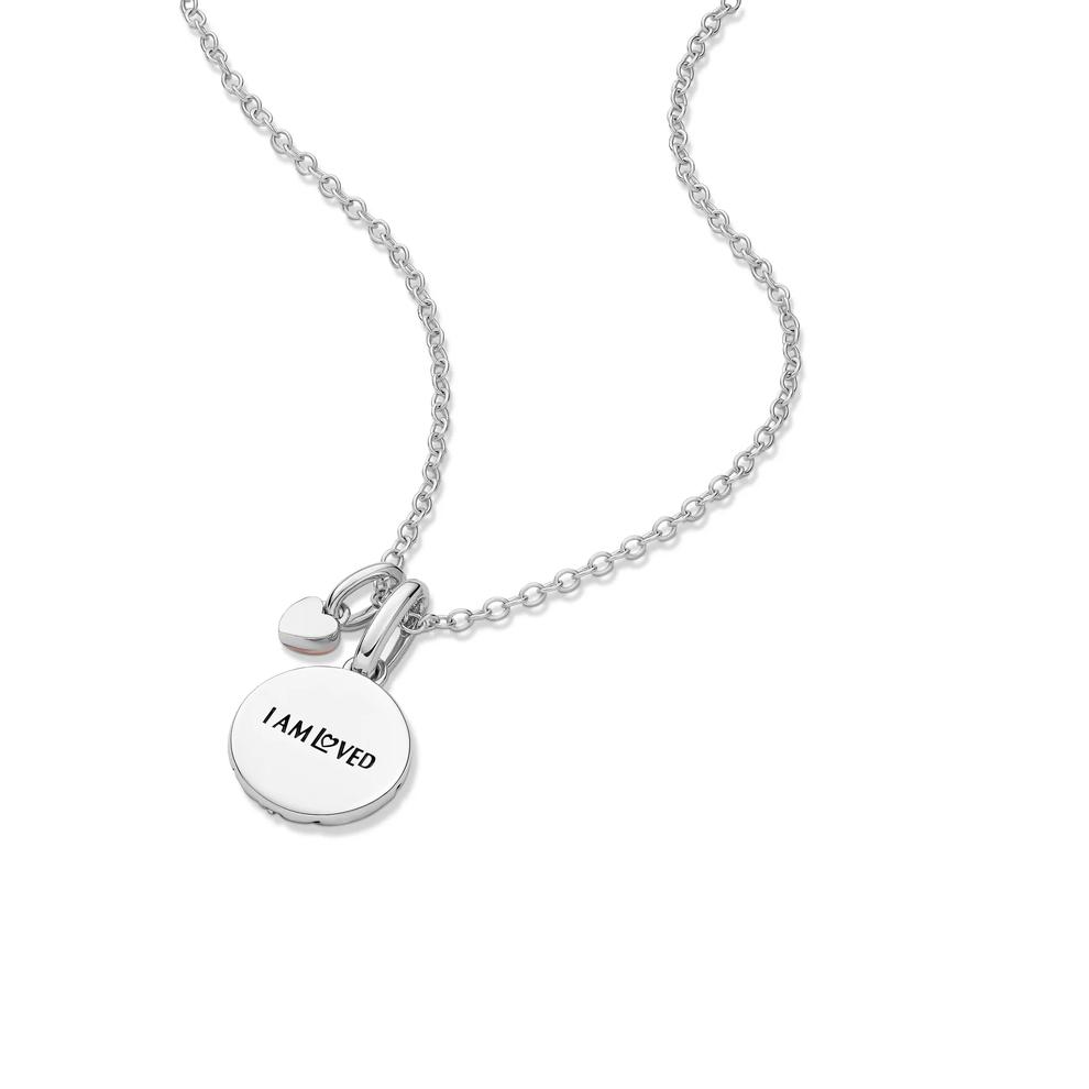 Lab Grown Diamond Accent Basketball Pendant in Sterling Silver &amp; 10K Rose Gold – Image 5 of 5