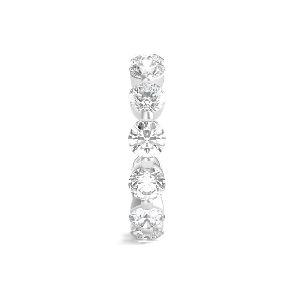 Round-Cut Diamond Shared Prong Eternity Band in Platinum (4 ct. tw.) – Image 3 of 3