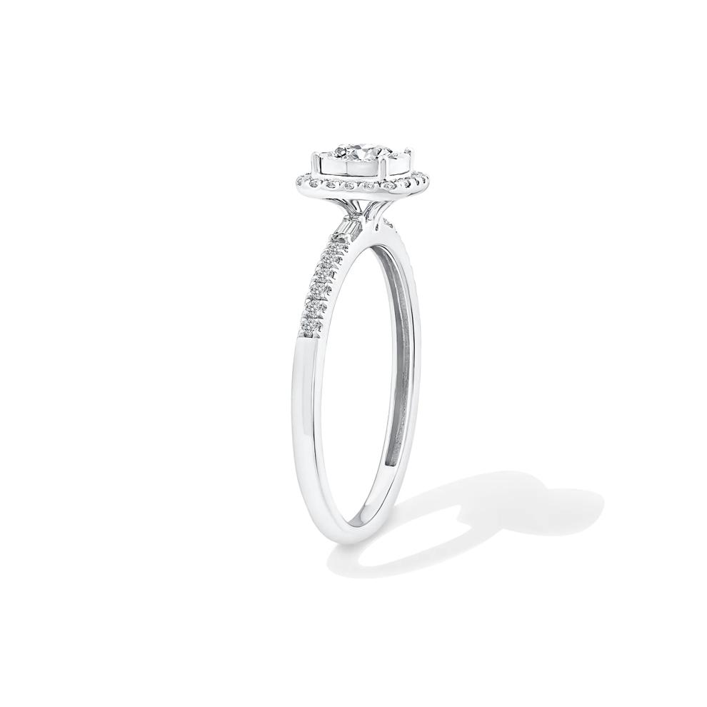 Lab Grown Diamond Round Center Promise Ring  in 10K White Gold (1/2 ct. tw.) – Image 3 of 4