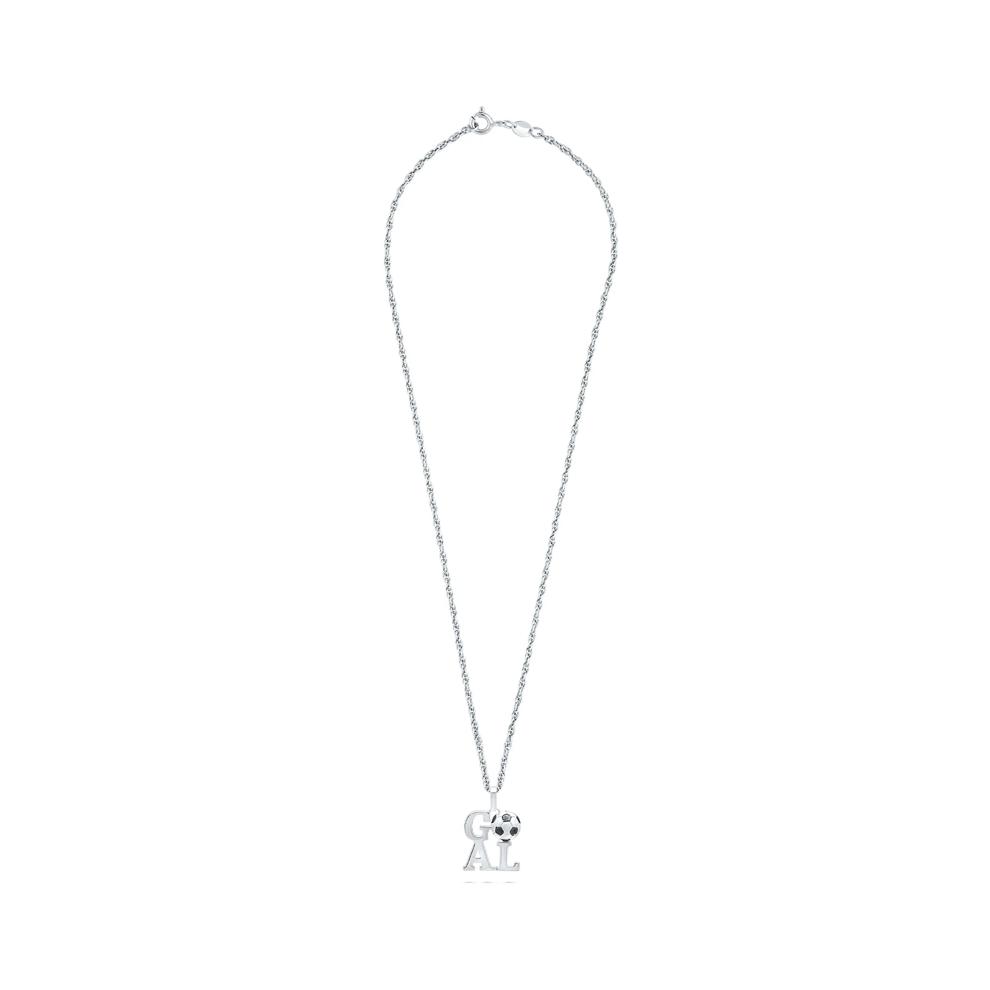 Soccer "Goal" Pendant Necklace in Sterling Silver – Image 3 of 4