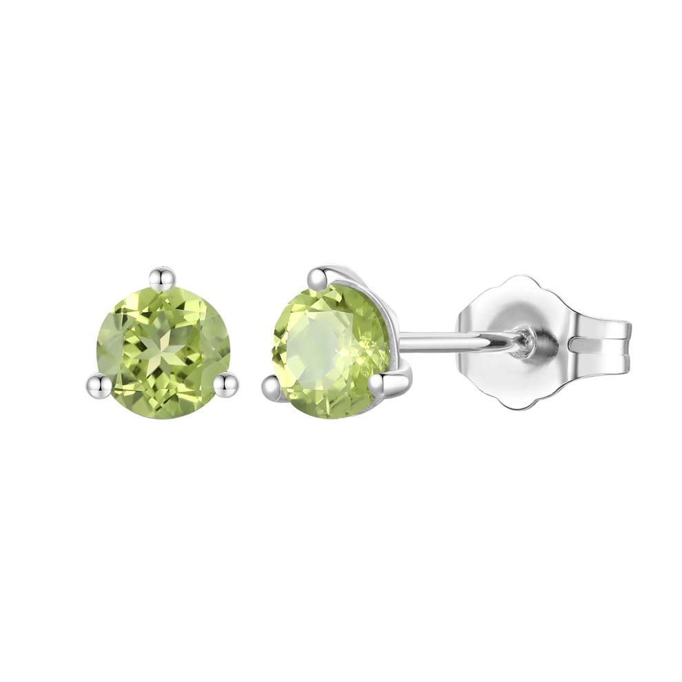 Peridot Stud Earrings in 10K White Gold – Image 1 of 1