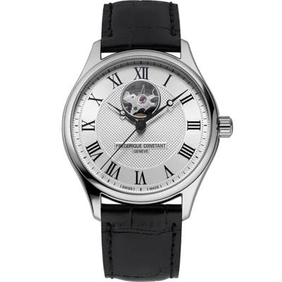 Men's Classics Heart Beat Automatic Watch With Black Leather Strap