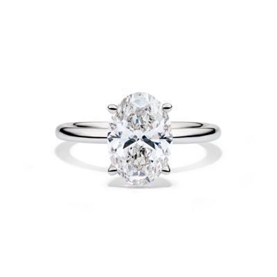 Lab Grown Diamond Solitaire Oval Engagement Ring