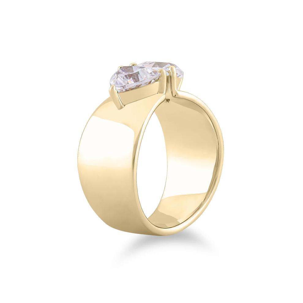 Lab Grown Diamond Trillion-Cut Band in 14K Yellow Gold (2 ct. tw.) – Image 3 of 4
