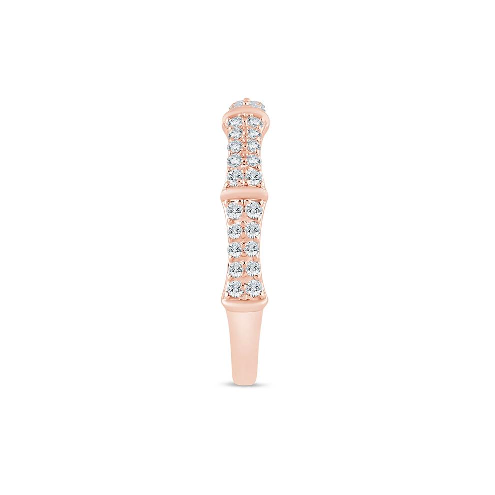 Lab Grown Diamond Round Anniversary Band in 14K Rose Gold (1/3 ct. tw.) – Image 3 of 3