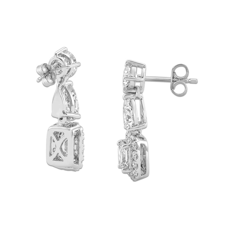 Lab Grown Diamond Drop Earrings in 14K White Gold (2 ct. tw.) – Image 2 of 2