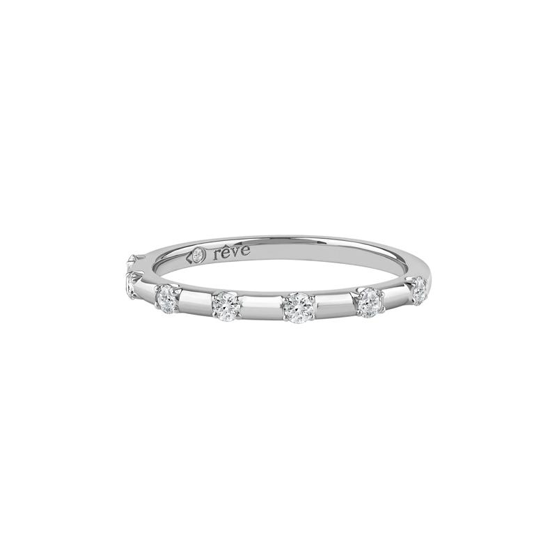 Piper Lab Grown Diamond Wedding Band in 14K White Gold &#40;1/5 ct. tw.&#41; – Image 5 of 5