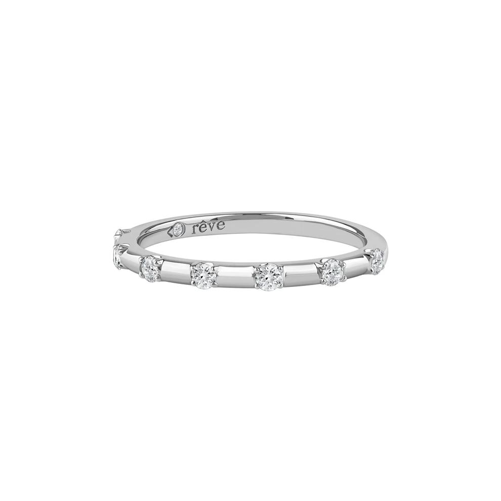 Piper Lab Grown Diamond Wedding Band in 14K White Gold (1/5 ct. tw.) – Image 5 of 5