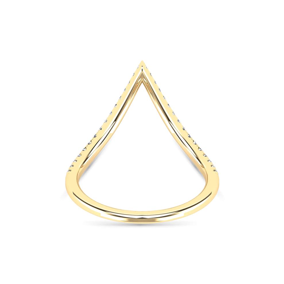 Diamond Chevron Ring in 14K Yellow Gold (1/5 ct. tw.) – Image 4 of 5
