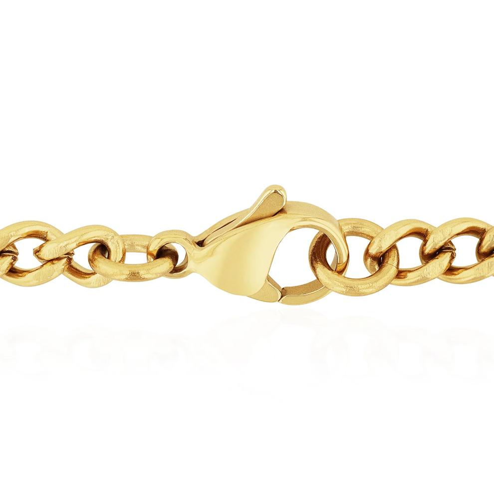 Men's Cross Pendant with Diamond Accents in Yellow Ion-Plated Stainless Steel – Image 3 of 3