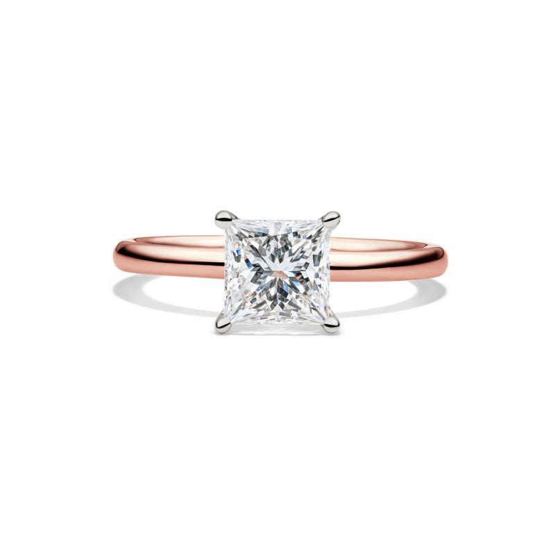 Lab Grown Diamond Princess-Cut Solitaire Engagement Ring in 14K Rose Gold &#40;1 1/2 ct.&#41; – Image 1 of 4