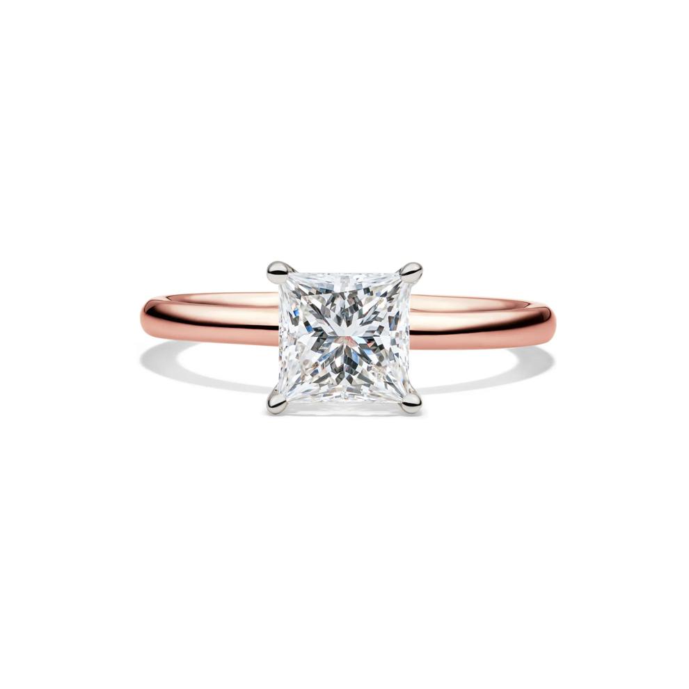 Lab Grown Diamond Princess-Cut Solitaire Engagement Ring in 14K Rose Gold (1 1/2 ct.) – Image 1 of 4