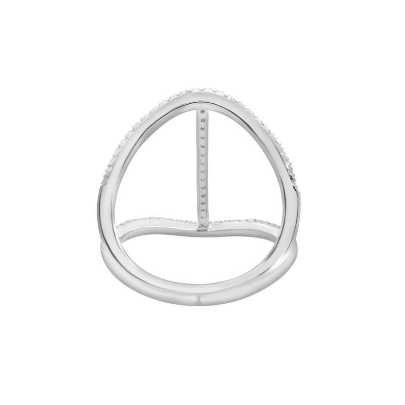 Diamond Open Bar Ring in 10K White Gold &#40;1/3 ct. tw.&#41; – Image 4 of 5