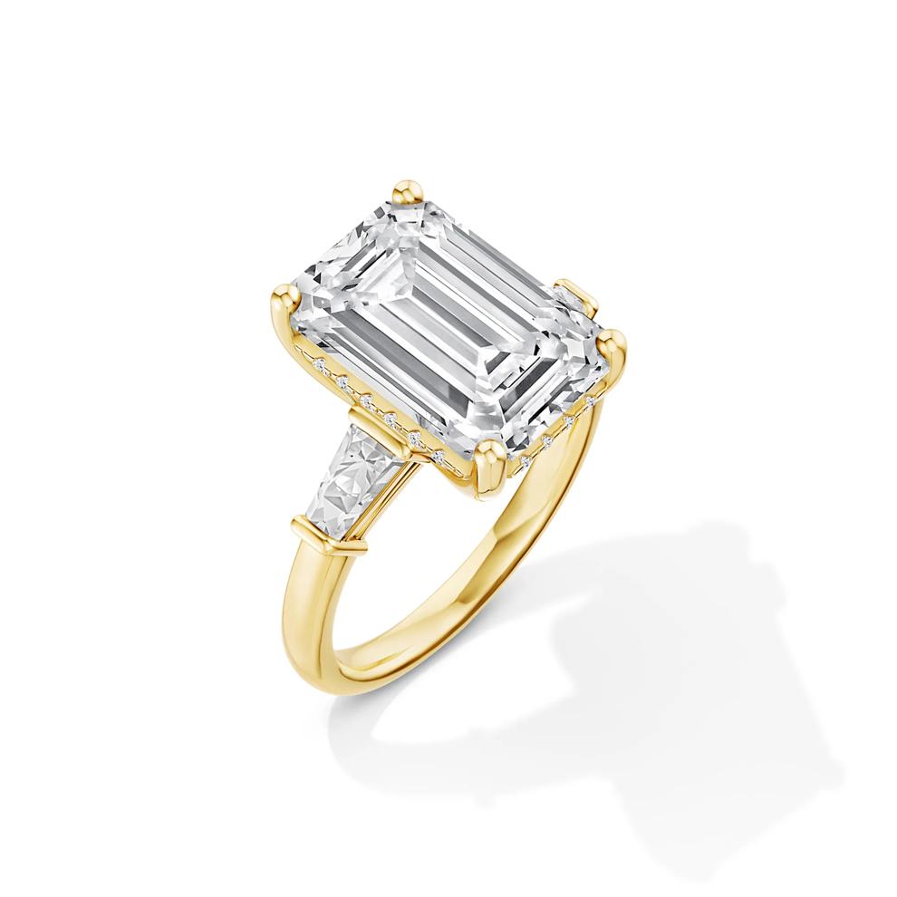 Adella Lab Grown Diamond Engagement Ring in 18K Yellow Gold (7 1/2 ct. tw.) – Image 4 of 4