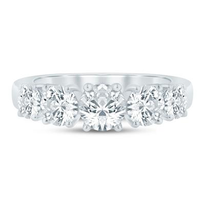 Diamond Five-Stone Anniversary Band in 14K White Gold (2 ct. tw.)