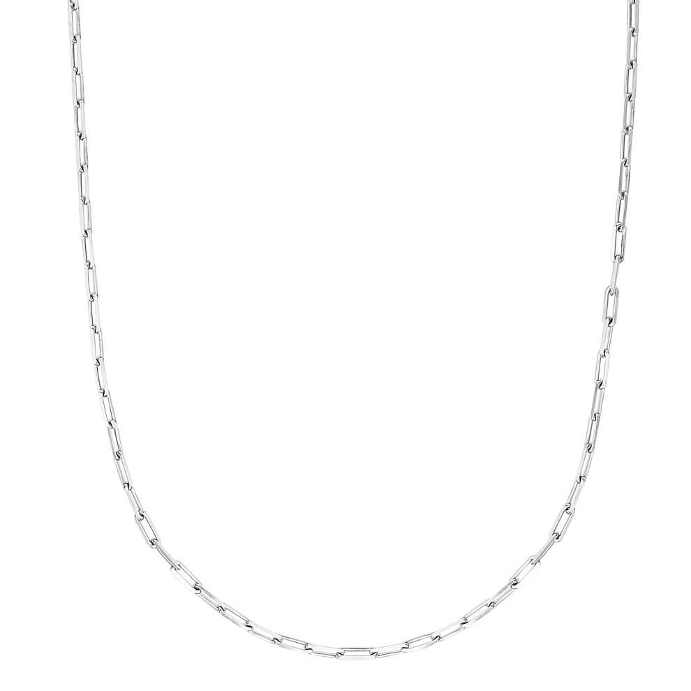 Diamond-Cut Paperclip Chain in Rhodium Sterling Silver, 1.8MM, 18" – Image 1 of 3