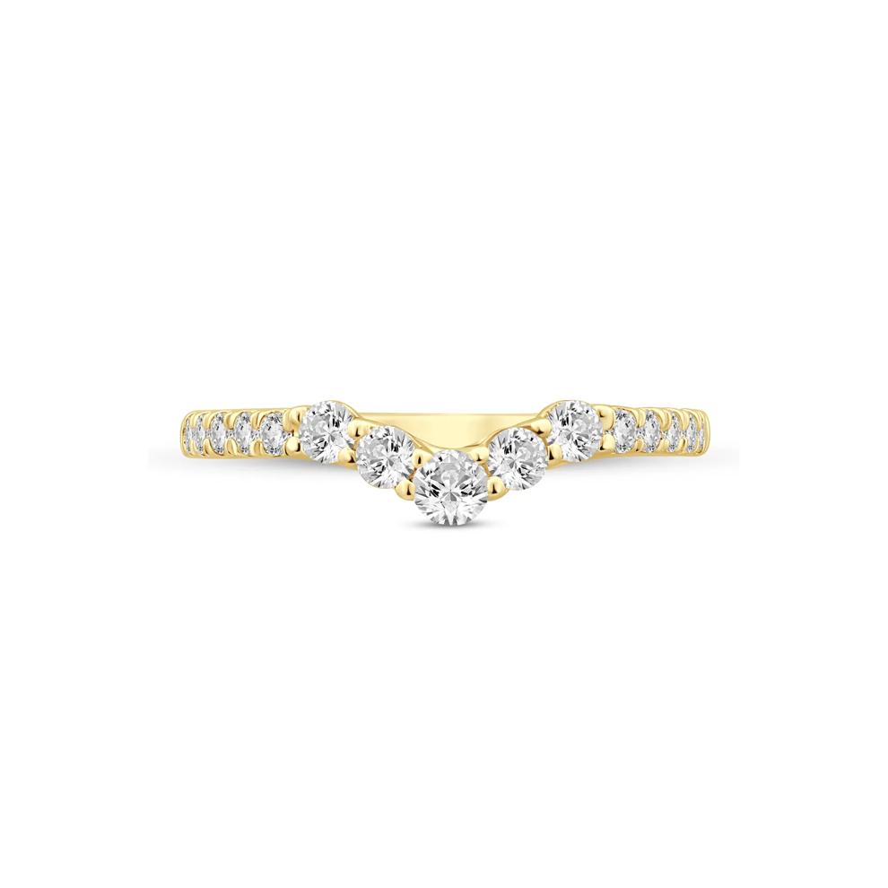 Lab Grown Diamond Contour Band in 14K Yellow Gold (1/2 ct. tw.)  – Image 1 of 3