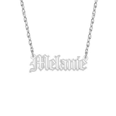 Personalized Gothic Nameplate Necklace