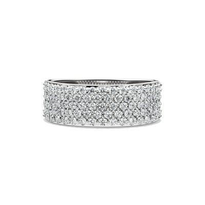 Lab Grown Diamond Pave Multi Row Band in 14K Gold